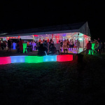 Glow Furniture and Dance Floor Inside 10x15 Pavillion Marquee