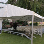Mater Hospital 6x15 Corporate Marquee With Stage and Americana Chairs