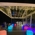 18th Birthday Party Marquee with Glow Furniture and Letter Lights
