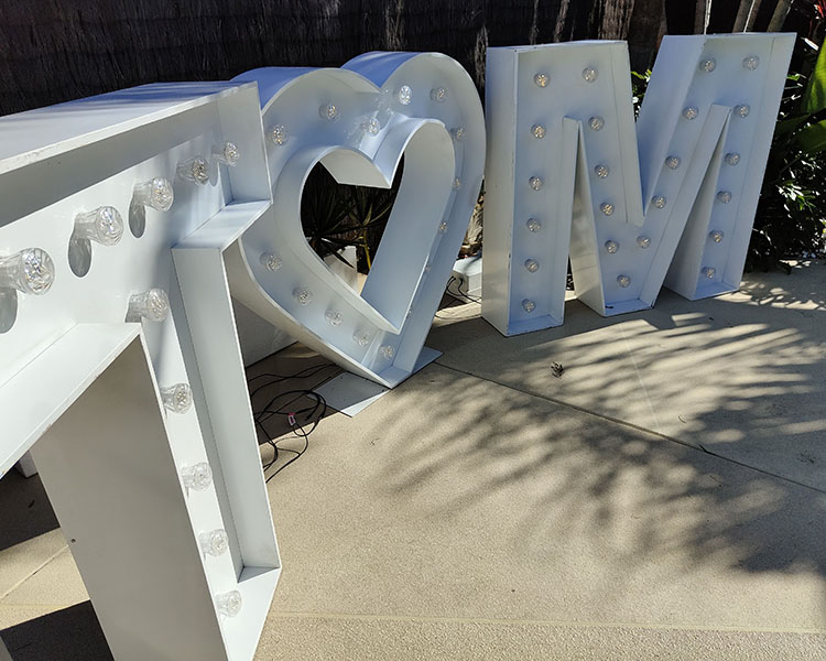 Light Up Letter Hire Marquee Hire Brisbane Wedding, Corporate