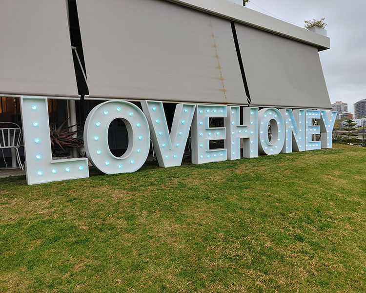 Light Up Letter Hire Marquee Hire Brisbane Wedding, Corporate